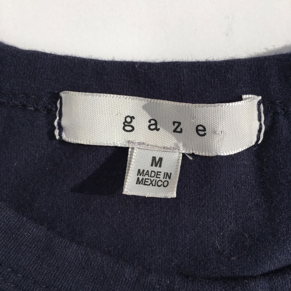 Gaze Color Block Rugby Stripe Cropped Long Sleeve Top M - Picture 5 of 7